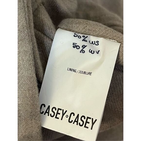 Casey Casey Cashmere Virgin Wool Beige Nehru collar Button Front Jacket M - Picture 6 of 9